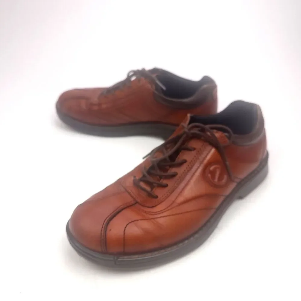Ecco Neoflexor Mens Brown Leather Casual Oxford Shoes Sz 41 EU - 7-7.5 US